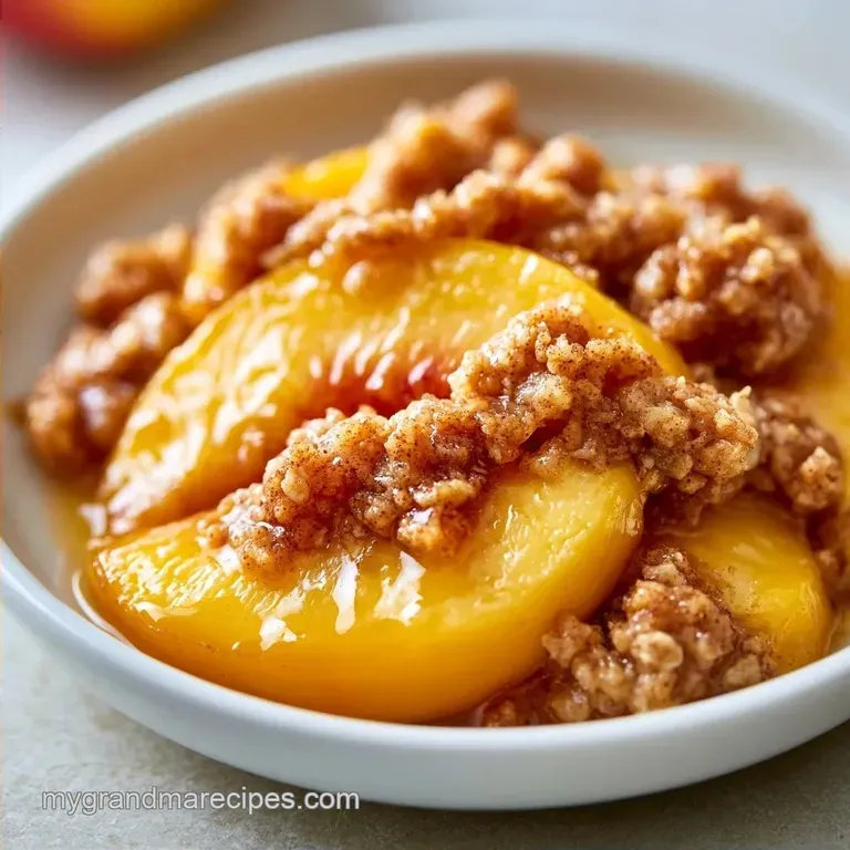 Golden Peach Crumble: A Quick Easy Peach Dessert