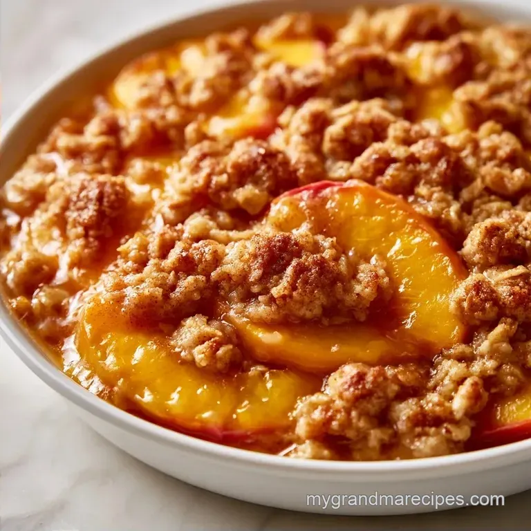 Quick Peach Crisp Recipe with Fresh Peaches