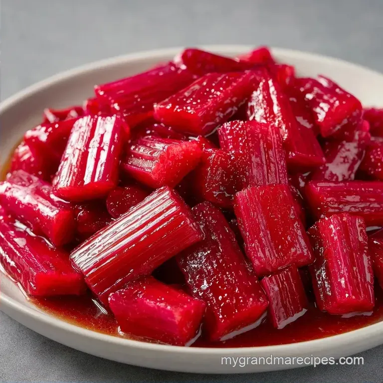 Quick Prep Rhubarb Mixture: Glossy and Tart