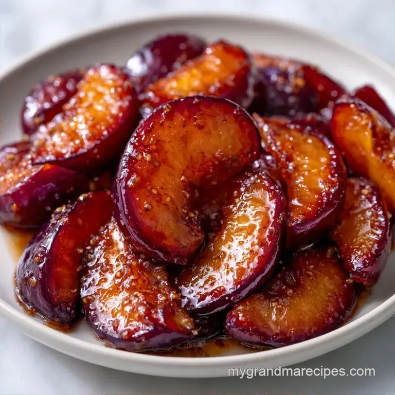 Saut&eacute;ed Fresh Plums with Honey and Cinnamon