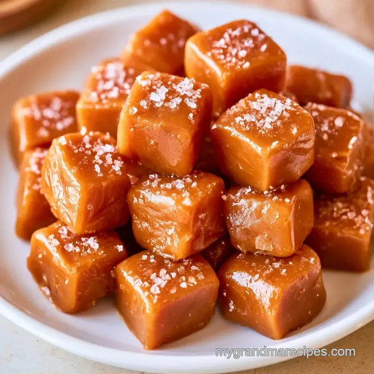 A neat stack of golden-brown squares on white parchment paper, accented with coarse crystals of flaky salt.
