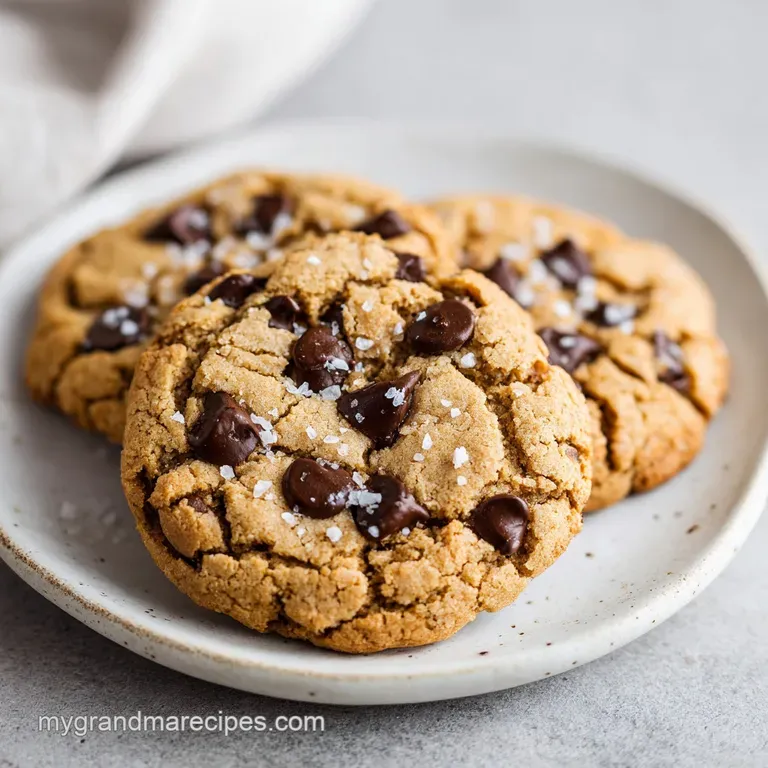 A stack of soft, chewy cookies dusted with powdered sugar and garnished with a few fresh berries.