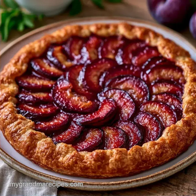 Rustic Summer Plum Tart with Puff Pastry