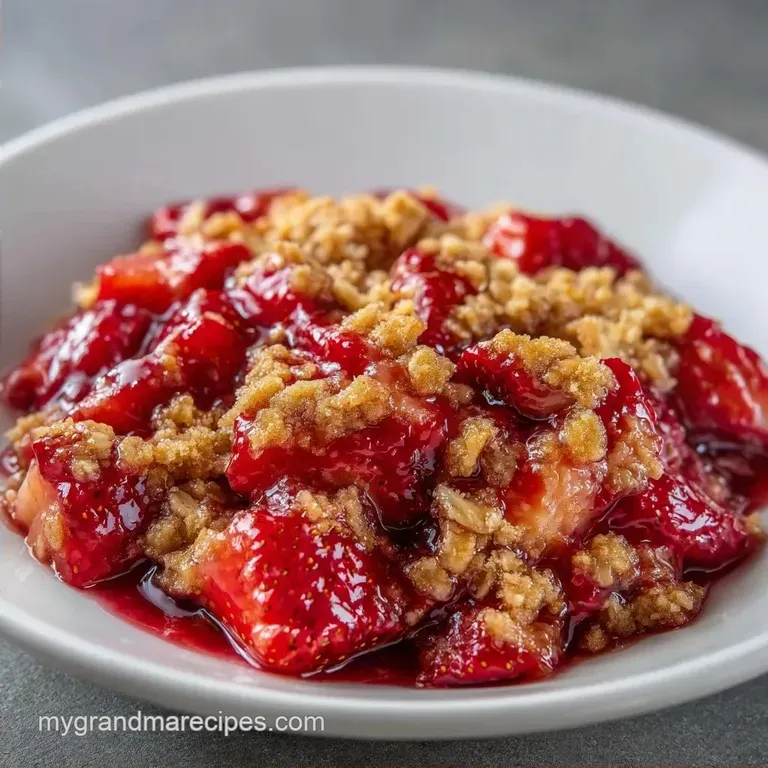 Summer Strawberry Rhubarb Dessert: Golden Oat Crisp