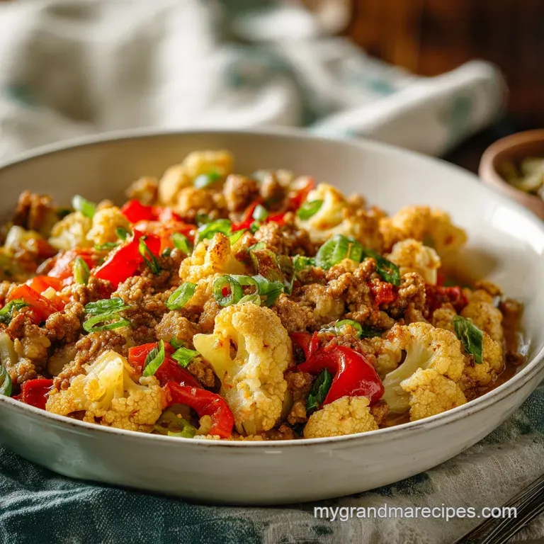 Flavorful Ground Turkey Cauliflower Skillet Recipe
