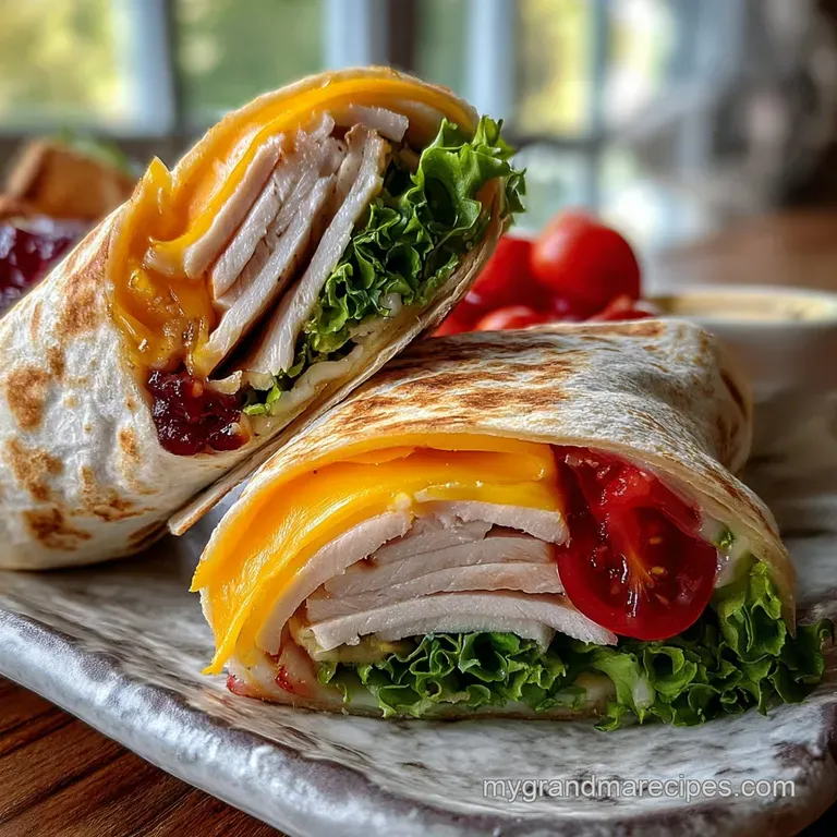 School Lunch Idea for Kids with Turkey and Cheese Wraps