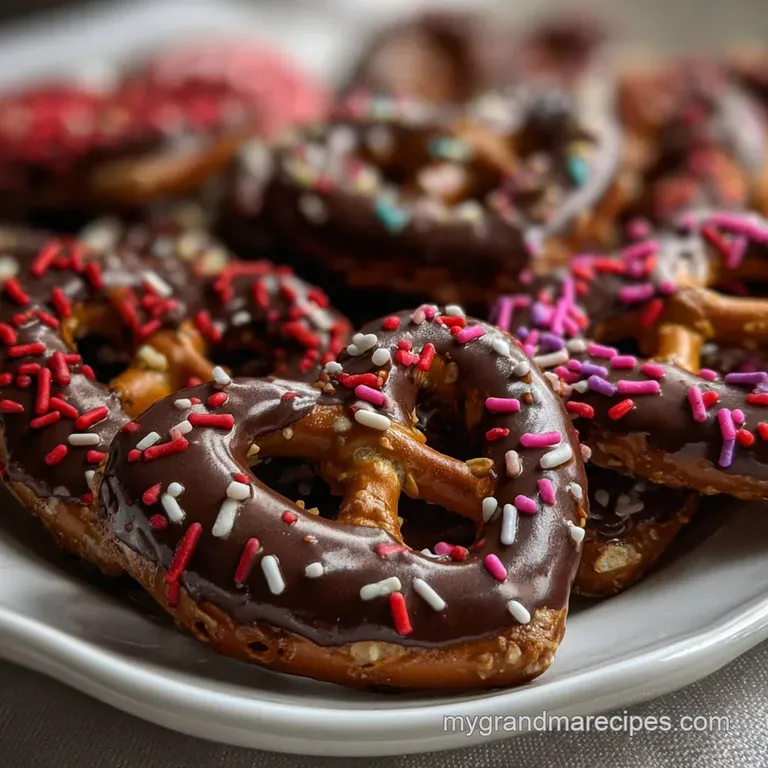 Valentine s Day Snack with Chocolate-Dipped Pretzels