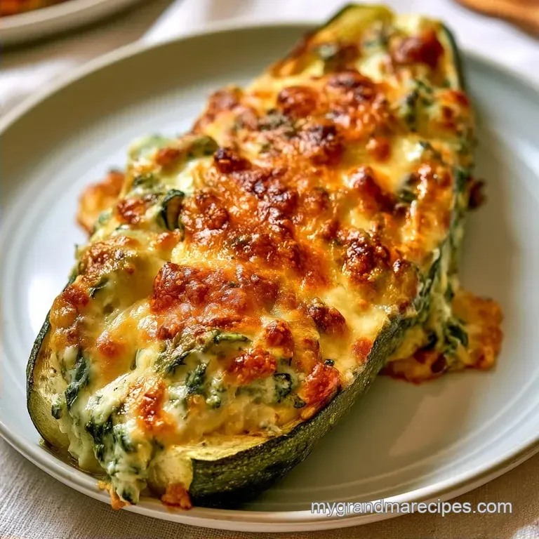 Veggie Lasagna Zucchini Boats with Ricotta