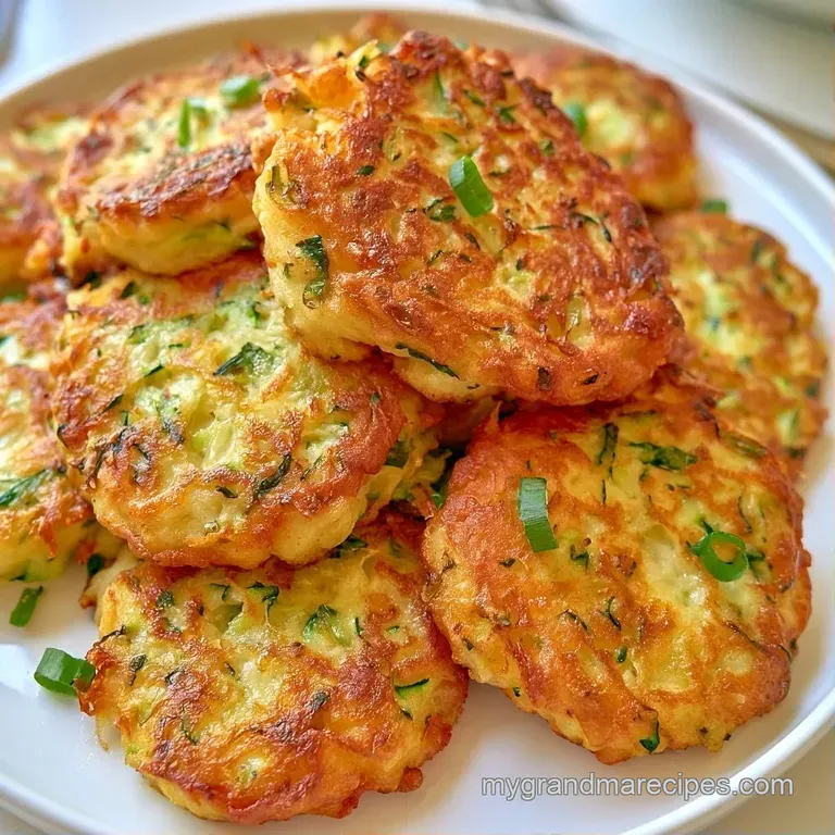 Crispy fried vegetable patties arranged neatly with bright yellow lemon wedges and a sprinkle of chopped parsley.