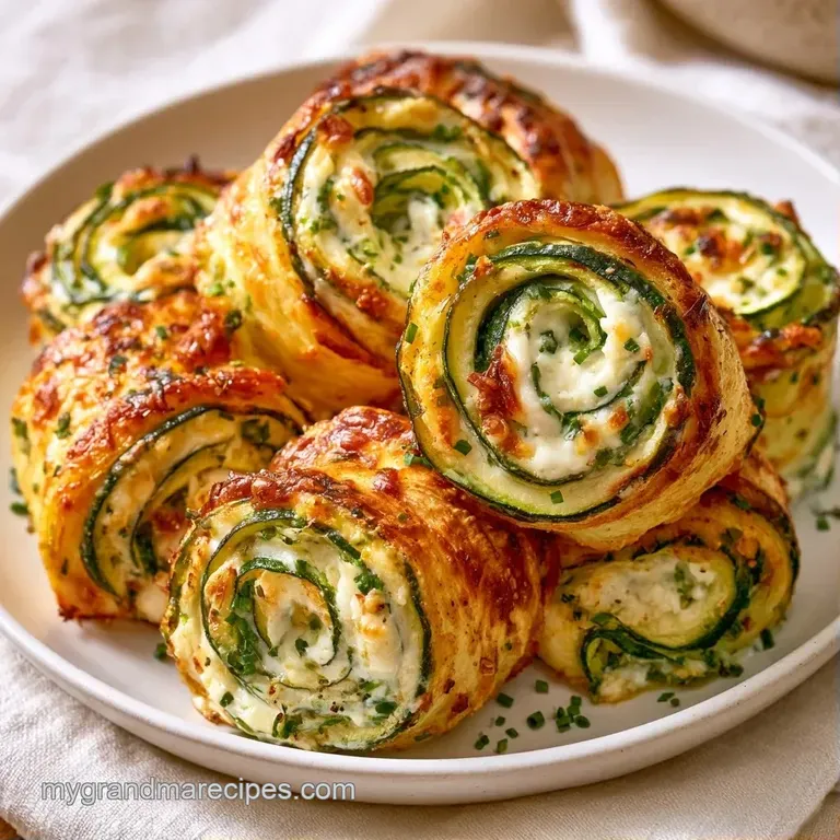 Neatly arranged green vegetable rolls on a white platter, drizzled with golden olive oil and cracked black pepper.