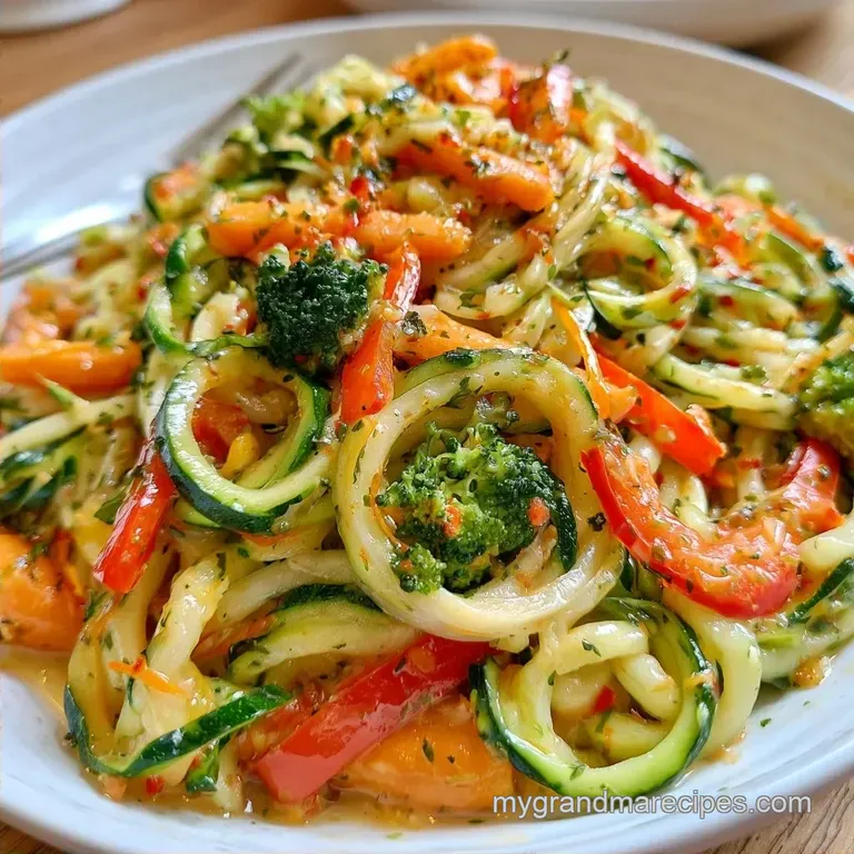 Zucchini Noodle Primavera with Broccoli