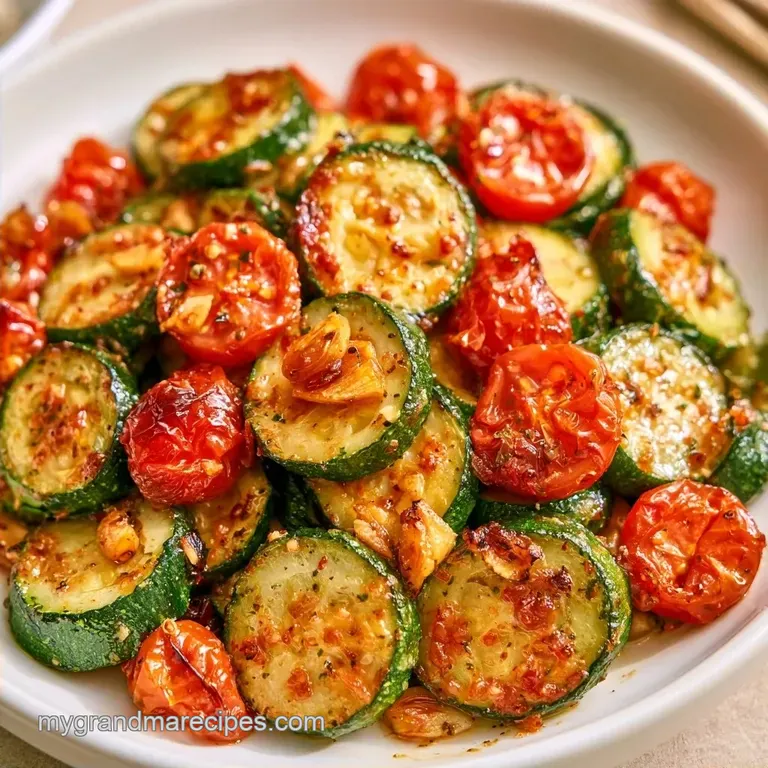 Zucchini Tomato Basil with Garlic